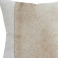 20" Ivory And Beige Striped Faux Leather Throw Pillow Cover