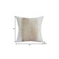 20" Ivory And Beige Striped Faux Leather Throw Pillow Cover