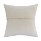 20" Ivory And Beige Striped Faux Leather Throw Pillow Cover