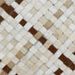 16" X 24" Ivory And Brown Lumbar Check Faux Leather Throw Pillow Cover