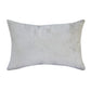 16" X 24" Ivory Lumbar Faux Leather Throw Pillow Cover