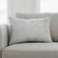 16" X 24" Ivory Lumbar Faux Leather Throw Pillow Cover