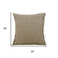 20" Brown Linen Throw Pillow Cover