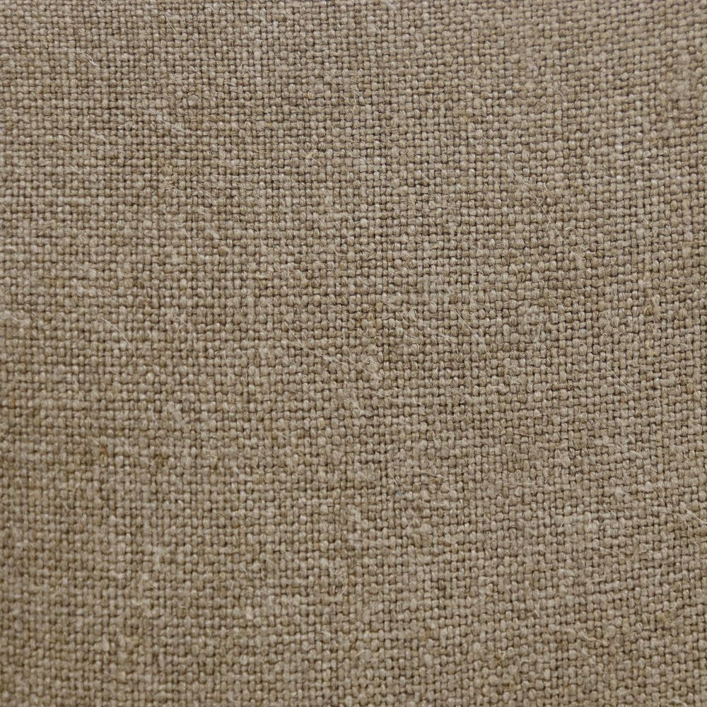 20" Brown And Beige Linen Throw Pillow Cover with Fringe