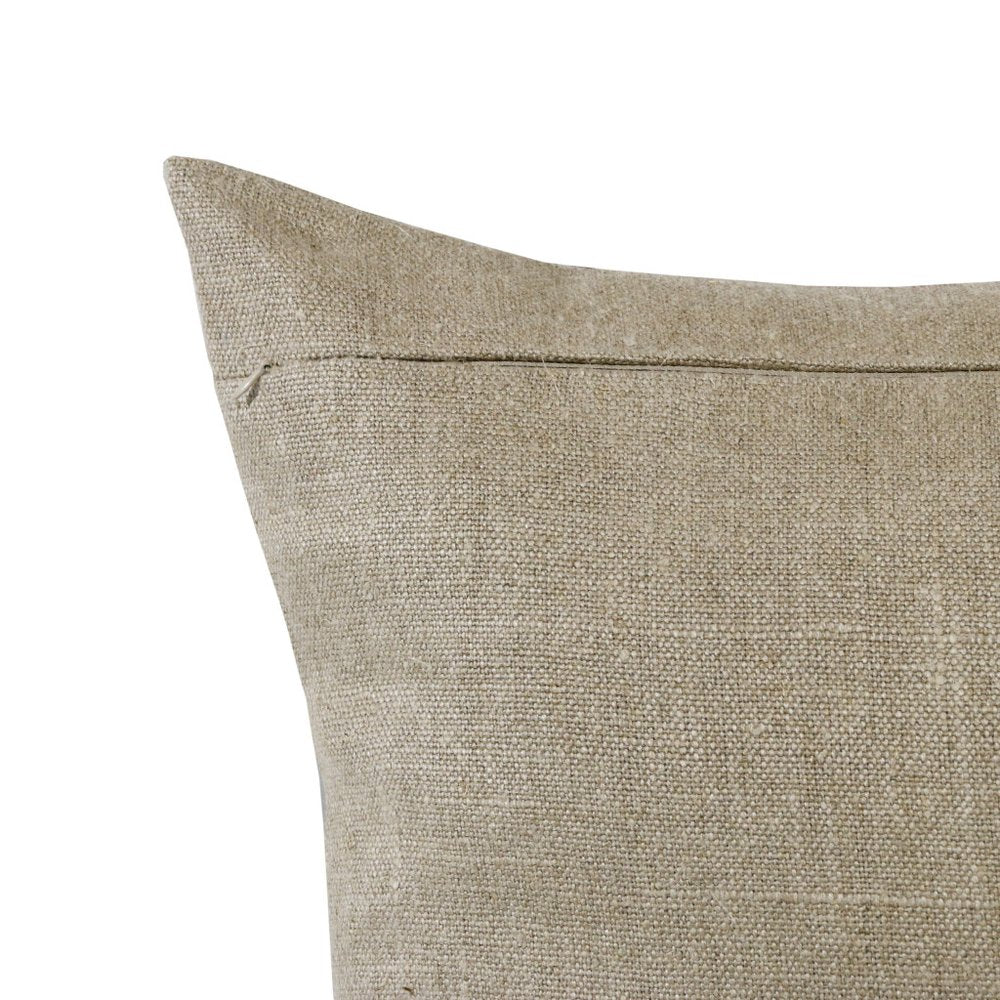 20" Beige And Brown Striped Linen Throw Pillow Cover