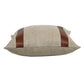 20" Beige And Brown Striped Linen Throw Pillow Cover