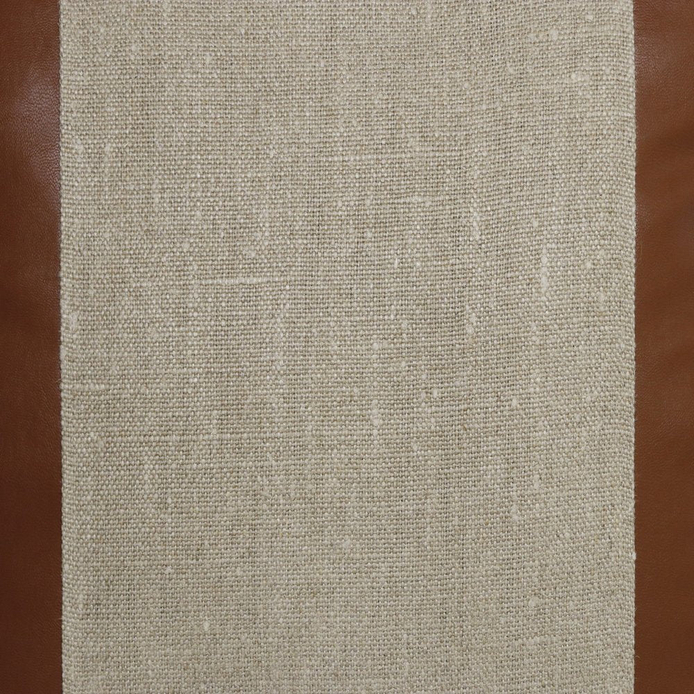 20" Beige And Brown Striped Linen Throw Pillow Cover