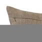14" X 20" Tan And Brown Lumbar Striped Linen Throw Pillow Cover