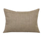 14" X 20" Tan And Brown Lumbar Striped Linen Throw Pillow Cover