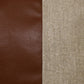 14" X 20" Tan And Brown Lumbar Striped Linen Throw Pillow Cover