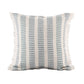 20" Blue And Ivory Striped Throw Pillow Cover