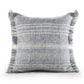 20" Gray And Ivory Striped Throw Pillow Cover