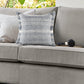 20" Gray And Ivory Striped Throw Pillow Cover