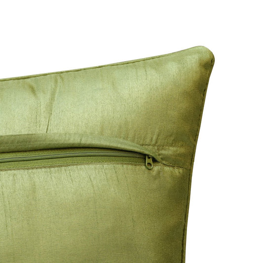 20" Green And Yellow Floral Throw Pillow Cover