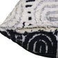 26" White And Blue Floor Geometric Cotton Blend Throw Pillow Cover