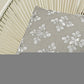 20" Beige And Ivory Floral Linen Throw Pillow Cover with Pompoms