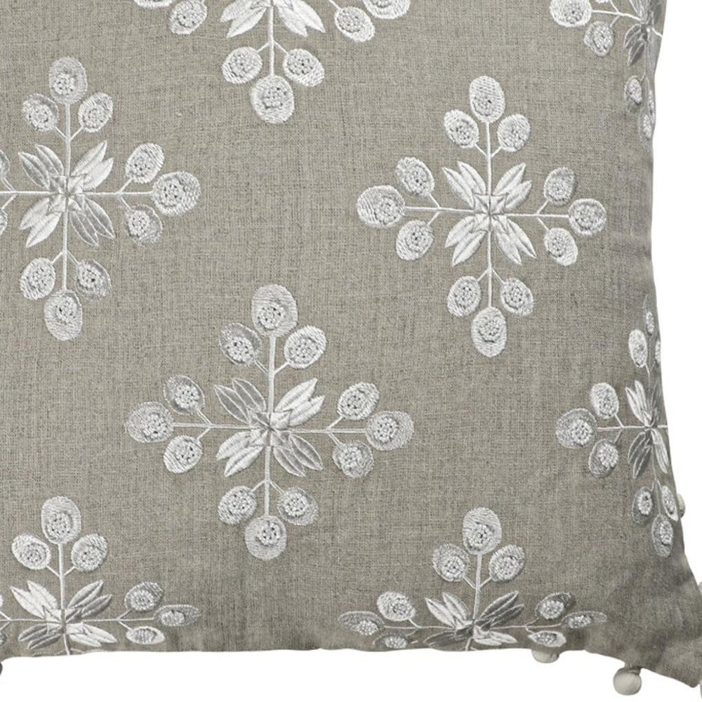 20" Beige And Ivory Striped Linen Throw Pillow Cover