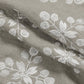20" Beige And Ivory Floral Linen Throw Pillow Cover with Pompoms