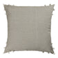 20" Beige And Ivory Striped Linen Throw Pillow Cover