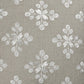 20" Beige And Ivory Floral Linen Throw Pillow Cover with Pompoms