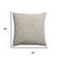 20" Taupe And Ivory Geometric Linen Throw Pillow Cover
