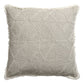 20" Taupe And Ivory Geometric Linen Throw Pillow Cover
