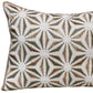 14" X 20" Gray And Brown Lumbar Geometric Cotton Throw Pillow Cover