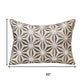 14" X 20" Gray And Brown Lumbar Geometric Cotton Throw Pillow Cover