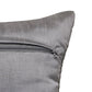 20" Gray And Silver Velvet Throw Pillow Cover