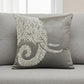 20" Gray And Silver Velvet Throw Pillow Cover