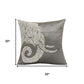20" Gray And Silver Velvet Throw Pillow Cover