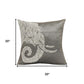 20" Gray And Silver Velvet Throw Pillow Cover