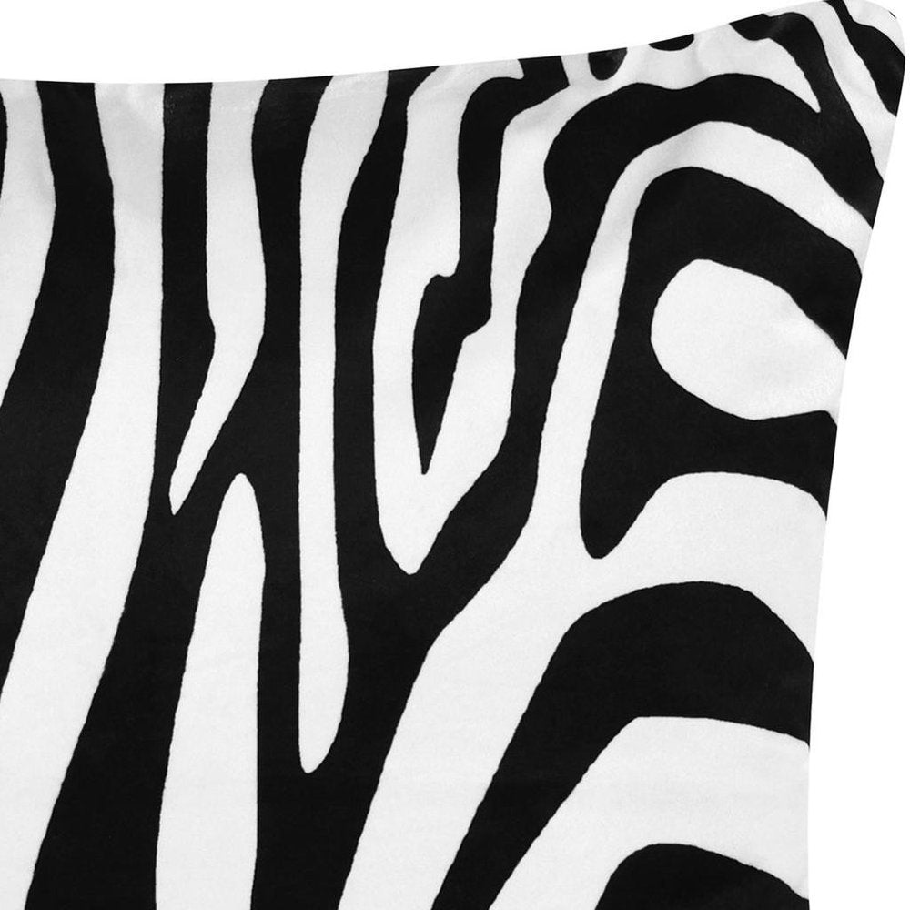 20" Black And White Throw Pillow Cover