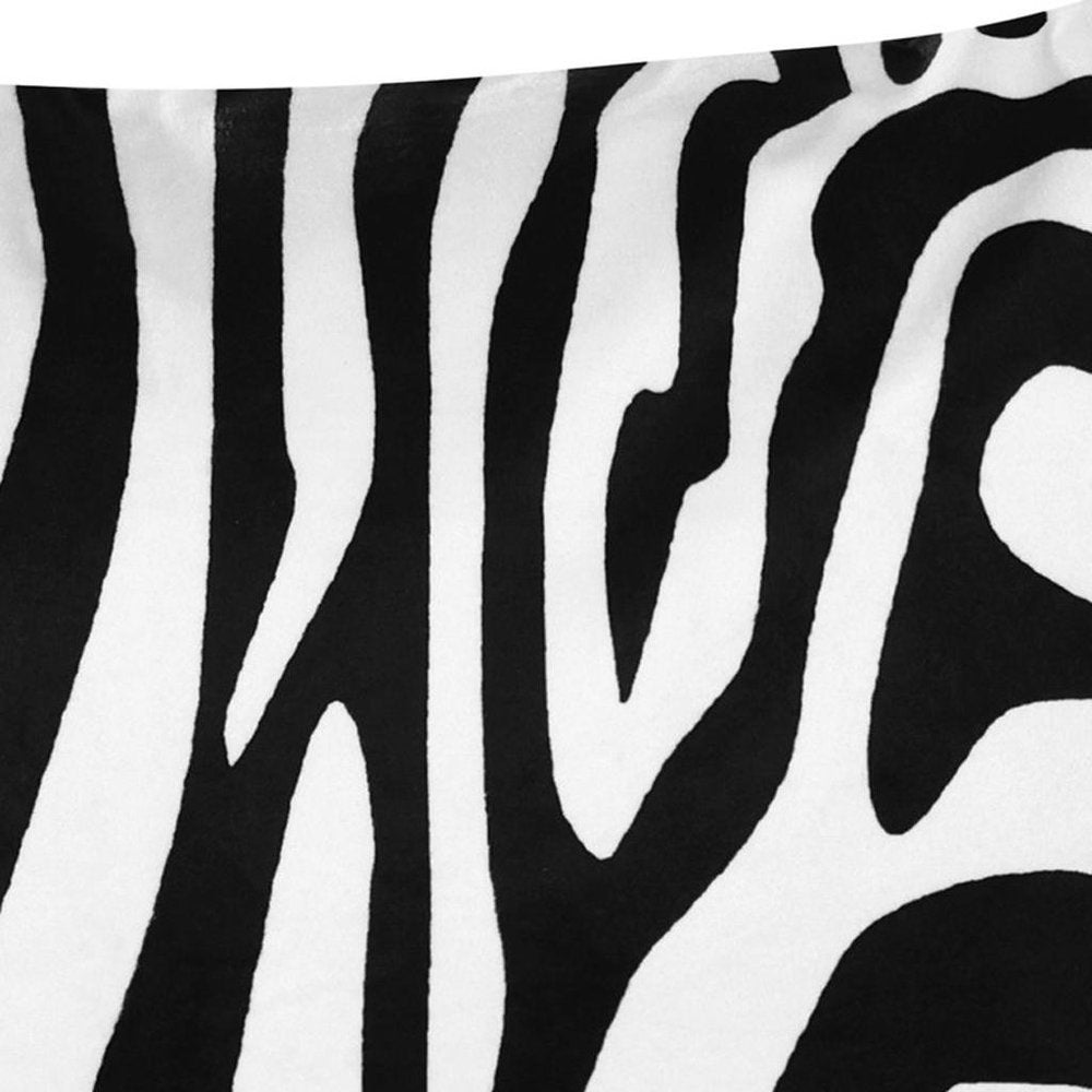 20" Black And White Throw Pillow Cover