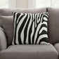 20" Black And White Throw Pillow Cover
