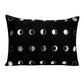 14" X 20" Black And Silver Lumbar Throw Pillow Cover