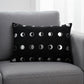 14" X 20" Black And Silver Lumbar Polka Dot Throw Pillow Cover