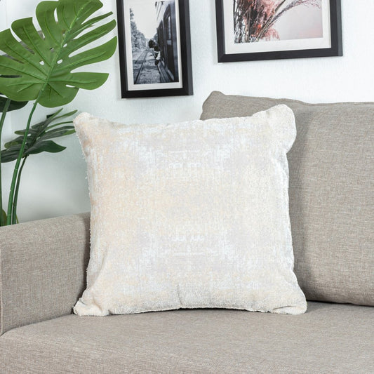 20" Gray And Beige Abstract Polyester Blend Throw Pillow Cover