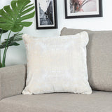 20" Gray And Beige Abstract Polyester Blend Throw Pillow Cover