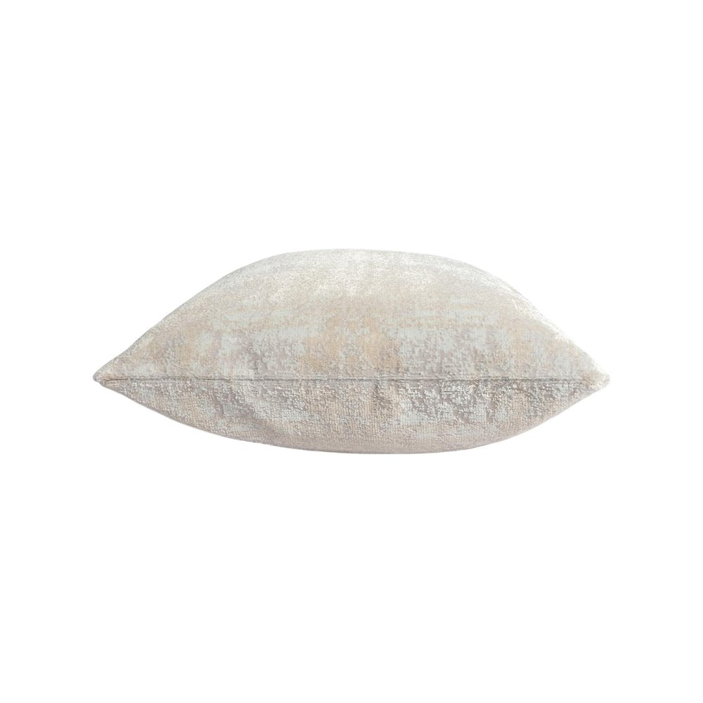 20" Beige And Gray Abstract Polyester Blend Throw Pillow Cover