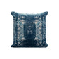 20" Blue And Ivory Abstract Polyester Blend Throw Pillow Cover