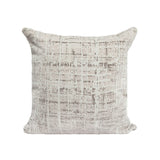 20" Gray And Beige Abstract Polyester Blend Throw Pillow Cover
