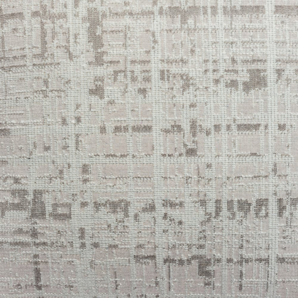 20" Gray And Beige Abstract Polyester Blend Throw Pillow Cover