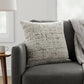 20" Gray And Beige Abstract Polyester Blend Throw Pillow Cover