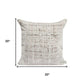 20" Gray And Beige Abstract Polyester Blend Throw Pillow Cover