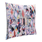 20" Gray Blue And Red Abstract Throw Pillow Cover