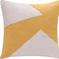 20" Ochre And Ivory Abstract Cotton Throw Pillow Cover