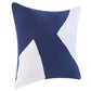 20" Blue And Ivory Abstract Cotton Throw Pillow Cover
