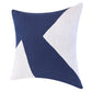 20" Blue And Ivory Abstract Cotton Throw Pillow Cover