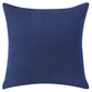 20" Navy Blue And Ivory Abstract Cotton Throw Pillow Cover